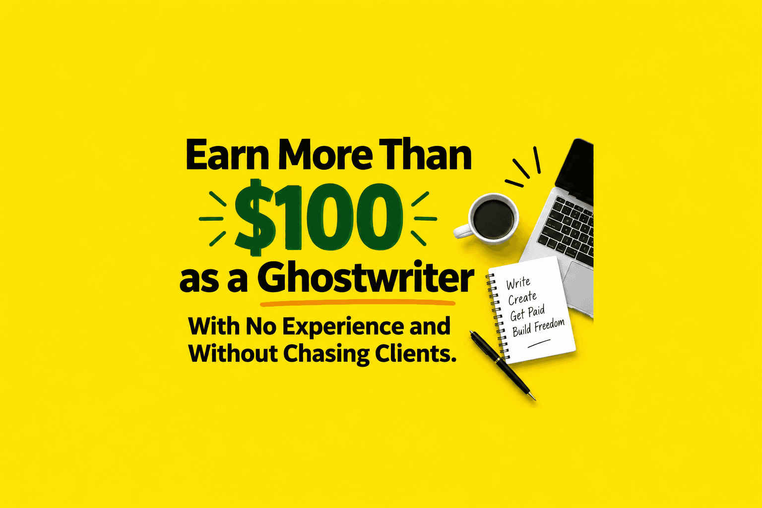 Earn More Than $100 as a Ghostwriter With No Experience and Without Chasing Clients