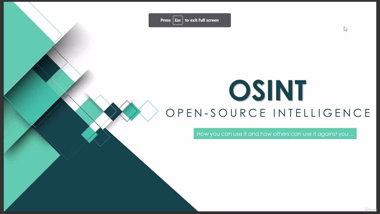 Open Source Intelligence - OSINT